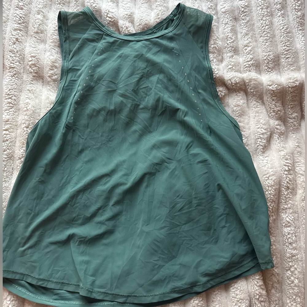lululemon athletica mesh back tank top teal